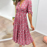 Monica™ | Tyylikäs pilkullinen mekko