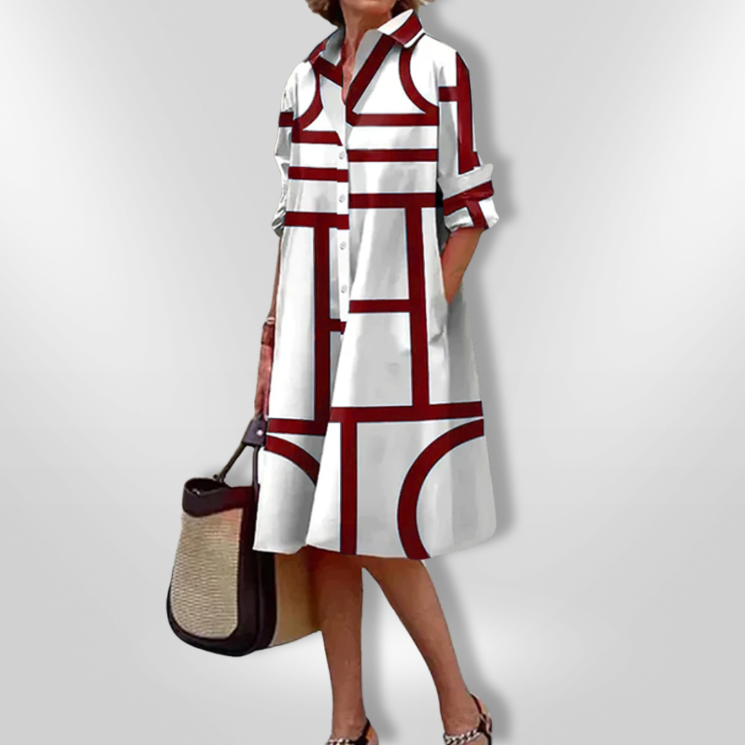 Helen™| Geometrisesti kuvioitu midimekko