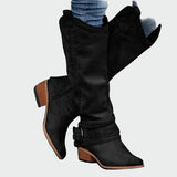 Retrohenkiset nahkaiset cowboy-saappaat