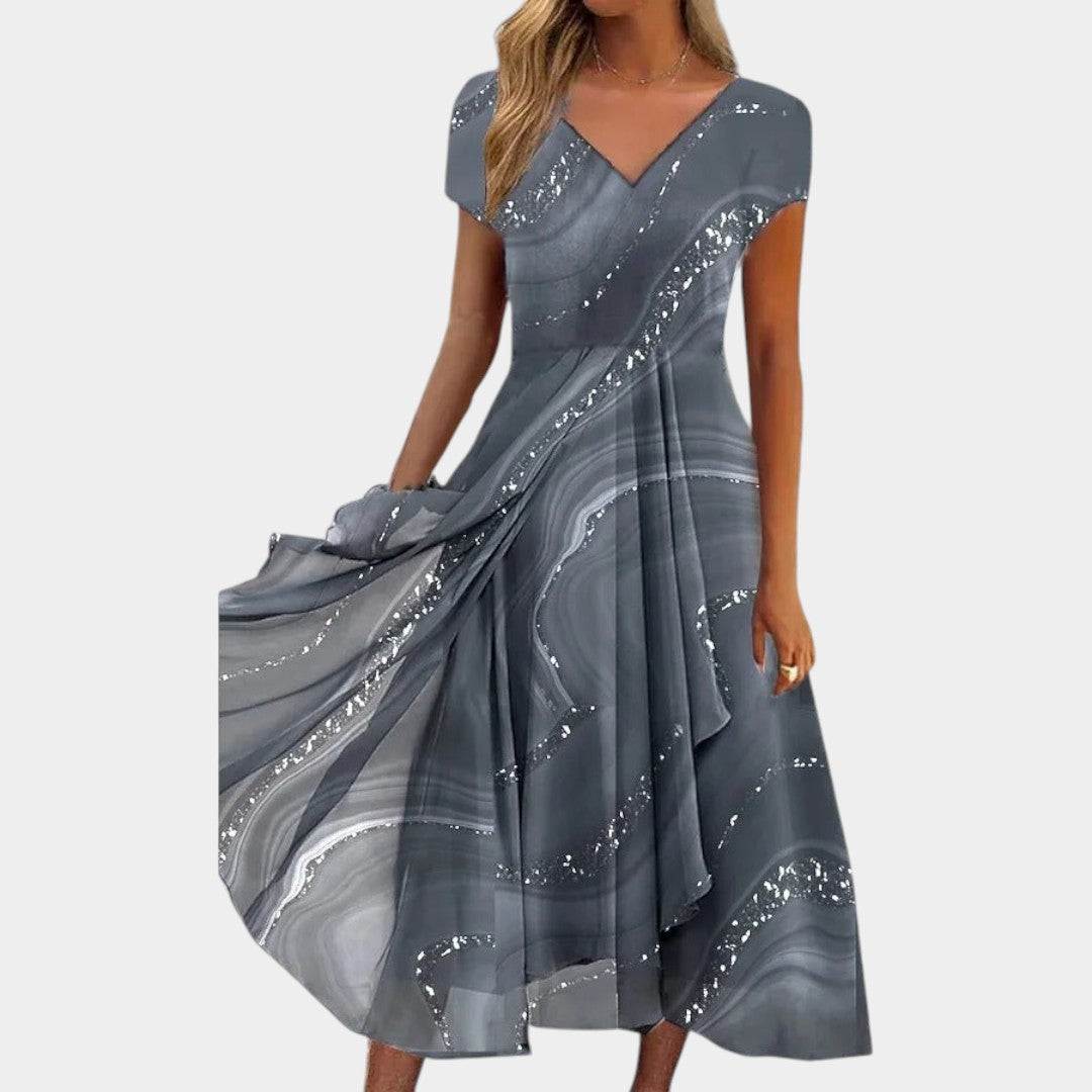 Tereza – Tyylikäs midimekko V-pääntielle